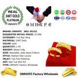 OMHXFC Vintage Stars Resizable 24KT Real Ring