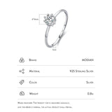 925 Sterling Silver CZ Finger Ring for Women Wedding Gift