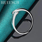 925 Silver Zircon Ring Women Proposal Wedding Charm Jewelry