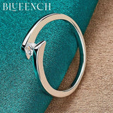 925 Silver Zircon Ring Women Proposal Wedding Charm Jewelry