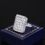 925 Silver Ring Women's Diamond Zircon Engagement Ring