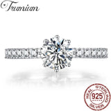 Trumium 0.8ct 925 Silver Ring for Women 5A CZ High Fine Jewelry