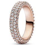 925 Silver Triple-row Single-row Love Infinity Knot Ring