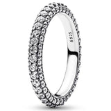 925 Silver Triple-row Single-row Love Infinity Knot Ring