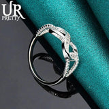 925 Sterling Silver Zircon Ring for Women Wedding Jewelry