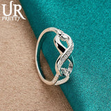 925 Sterling Silver Zircon Ring for Women Wedding Jewelry