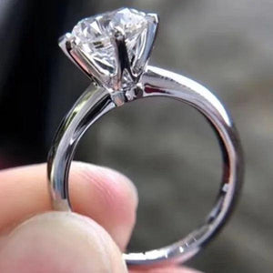 925 Silver CZ Engagement Wedding Rings for Women 1CT/2CT/3CT Bridal Jewelry