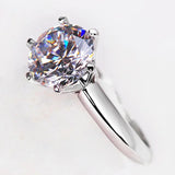 925 Silver CZ Engagement Wedding Rings for Women 1CT/2CT/3CT Bridal Jewelry