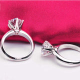 925 Silver CZ Engagement Wedding Rings for Women 1CT/2CT/3CT Bridal Jewelry