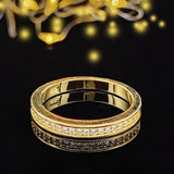 Silver Bride Wedding Ring Set for Women Bride Engagement Bands Eternity
