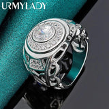 925 Silver Zircon Ring For Women Wedding Party Charm Jewelry