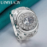 925 Silver Zircon Ring For Women Wedding Party Charm Jewelry