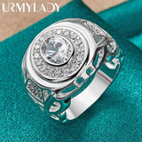 925 Silver Zircon Ring For Women Wedding Party Charm Jewelry