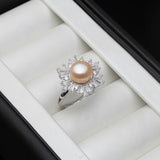 Natural Freshwater Pearl Ring 925 Silver for Women