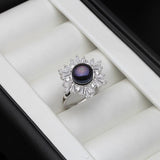 Natural Freshwater Pearl Ring 925 Silver for Women