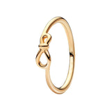 925 Silver Eternal Symbol Flower Knot My Love Ring for Women