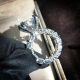 S925 Silver Rings Zircon Stone Wedding Gift Jewelry