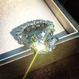 S925 Silver Rings Zircon Stone Wedding Gift Jewelry