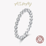 925 Silver CZ Stackable Rings For Women Wedding Engagement