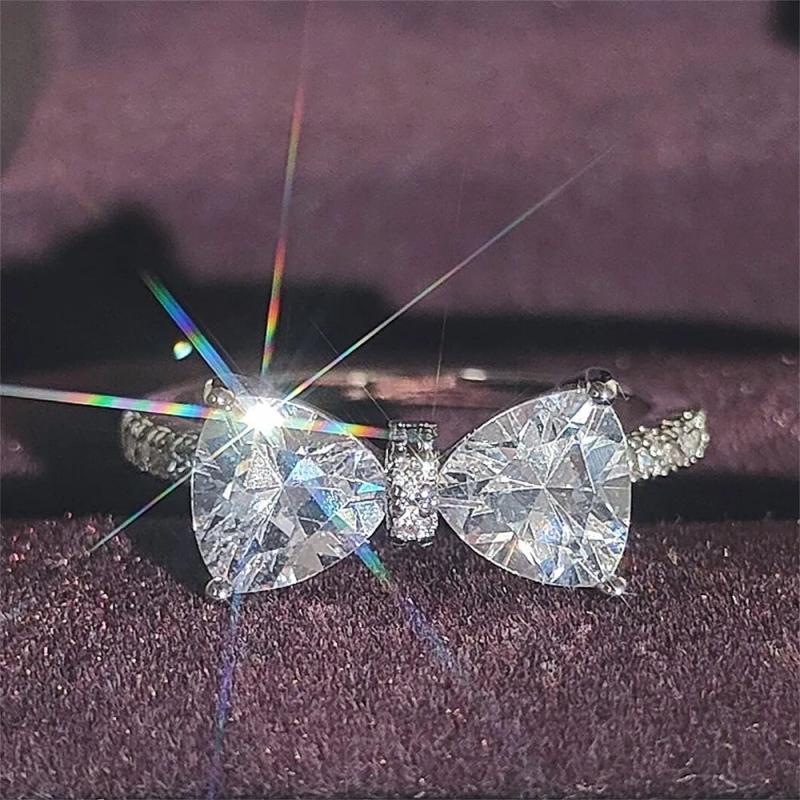 925 Sterling Silver Arrival Bows Ring for Women
