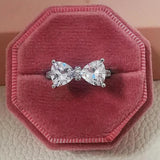925 Sterling Silver Arrival Bows Ring for Women
