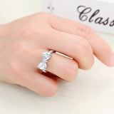 925 Sterling Silver Arrival Bows Ring for Women