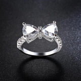 925 Sterling Silver Arrival Bows Ring for Women