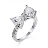 925 Sterling Silver Arrival Bows Ring for Women