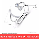 Adjustable Smiley Face Silver Ring - Party Jewelry