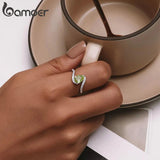 925 Silver Heart Stone Ring Band for Women Fine Jewelry Gift