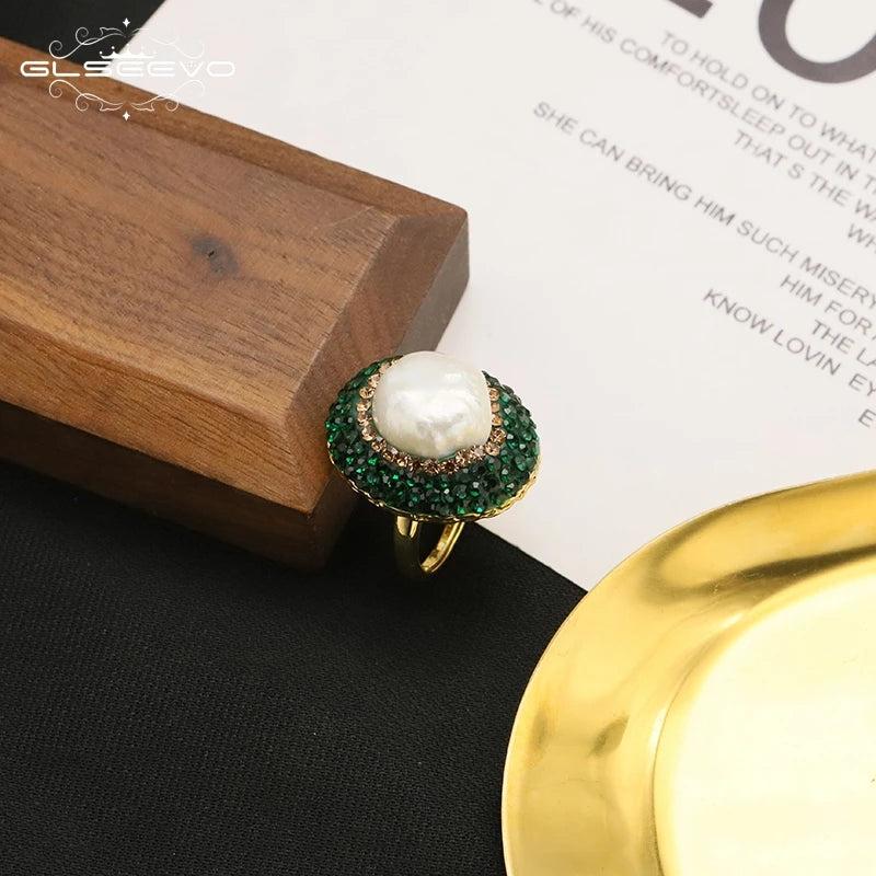Baroque Pearl Women's Ring Adjustable Party Jewelry