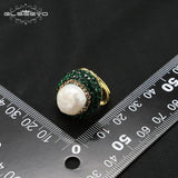 Baroque Pearl Women's Ring Adjustable Party Jewelry