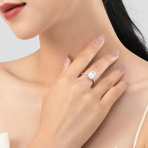 925 Silver Pagoda-Cut Zirconia Ring for Women