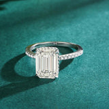 925 Silver Pagoda-Cut Zirconia Ring for Women