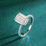 925 Silver Pagoda-Cut Zirconia Ring for Women