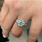 4ct Lab Diamond cz Ring 925 Silver Engagement Wedding Band