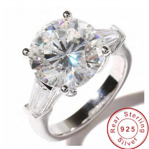 4ct Lab Diamond cz Ring 925 Silver Engagement Wedding Band