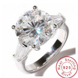 4ct Lab Diamond cz Ring 925 Silver Engagement Wedding Band