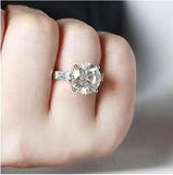 4ct Lab Diamond cz Ring 925 Silver Engagement Wedding Band