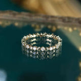 925 Silver 14K Plating Zircon Ring for Women