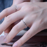 925 Silver 14K Plating Zircon Ring for Women