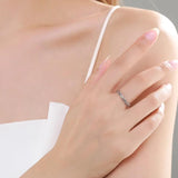 925 Silver Lucky Tree Leaf Stackable Ring for Women Anniversary Gift