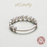 925 Silver Lucky Tree Leaf Stackable Ring for Women Anniversary Gift