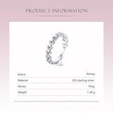 925 Silver Lucky Tree Leaf Stackable Ring for Women Anniversary Gift