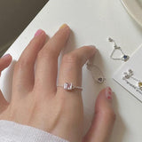 925 Silver Zircon Ring for Women, Ins Jewelry