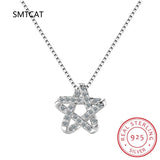Moissanite Diamond Hexagram Pendant Necklace 925 Sterling Silver Star of David