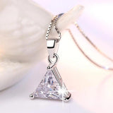 2CT Princess Cut Moissanite Necklace S925 Silver