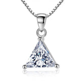 2CT Princess Cut Moissanite Necklace S925 Silver