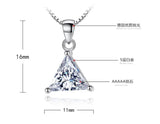 2CT Princess Cut Moissanite Necklace S925 Silver