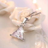 2CT Princess Cut Moissanite Necklace S925 Silver